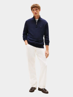 Tommy Hilfiger Half zip essential cotton zip mock mw0mw37331/dw5 Blauw - XL