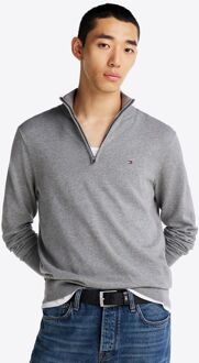 Tommy Hilfiger Half Zip Trui Essential Grijs - M,XL,XXL