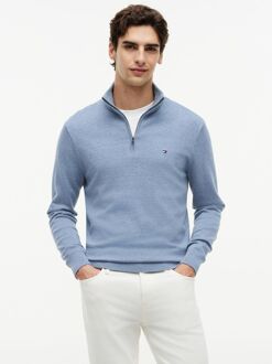 Tommy Hilfiger Half Zip Trui Essential Lichtblauw - S