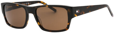 Tommy Hilfiger Havana-zonnebril met bruine lens - maat