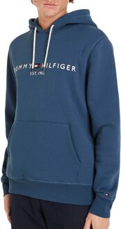 Tommy Hilfiger Heldere Blauwe Logo Hoody Sweater Tommy Hilfiger , Blue , Heren - L,M,S