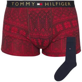 Tommy Hilfiger Heren Boxershorts en Sokken Set - maat M Rood