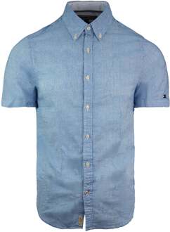 Tommy Hilfiger Heren Casual Blauw Overhemd Lichtblauw - M