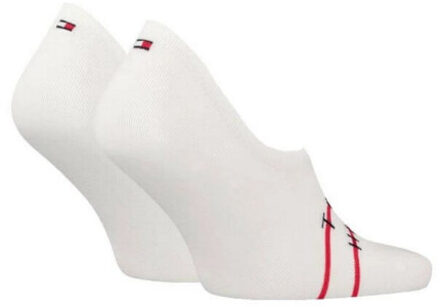 Tommy Hilfiger Heren contrast gestreepte binnensokken (set van 2) Wit - 39-42