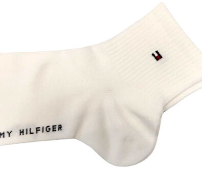 Tommy Hilfiger Heren contrast gestreepte enkelsokken (set van 2) Blauw - 43-47