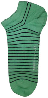 Tommy Hilfiger Heren contrast gestreepte enkelsokken (set van 2) Groen - 38-42