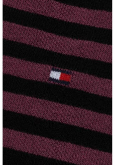 Tommy Hilfiger Heren contrast gestreepte katoenen sokken (set van 2) Zwart - 44-47