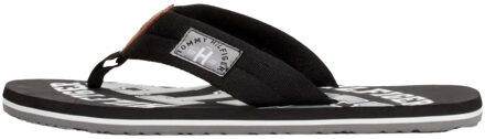Tommy Hilfiger Heren essentiële teenslippers voor op het strand (Zwart)