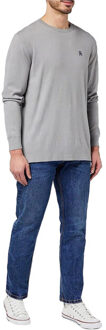 Tommy Hilfiger Heren gebreide ronde hals sweater top - maat M Grijs