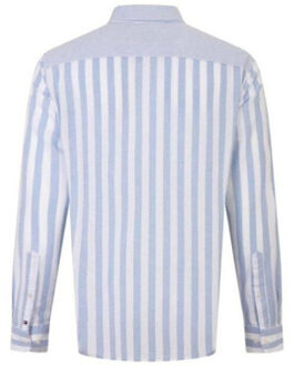Tommy Hilfiger Heren gestreept overhemd - maat XS Wit
