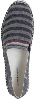 Tommy Hilfiger Heren gestreepte espadrilles - maat 44,5 Grijs