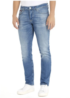 Tommy Hilfiger Heren Jeans in effen kleur met knoop- en ritssluiting Tommy Hilfiger , Blue , Heren - W28,W29,W30