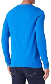 Tommy Hilfiger Heren logo regular t-shirt met lange mouwen Blauw - XXL / XXXL
