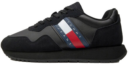 Tommy Hilfiger Heren modern runner trainers Zwart - 44,5