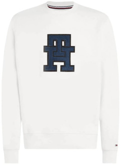 Tommy Hilfiger Heren Monogram Sweatshirt Tommy Hilfiger , White , Heren - XL