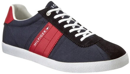 Tommy Hilfiger Heren playoff 1c leren trainers - maat 47 Blauw