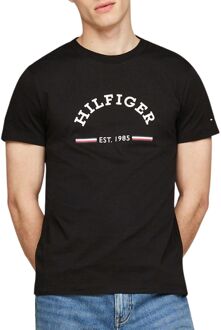 Tommy Hilfiger Heren RWB Arch Grafisch T-shirt Tommy Hilfiger , Black , Heren - 2Xl,Xl,L,M,S,Xs