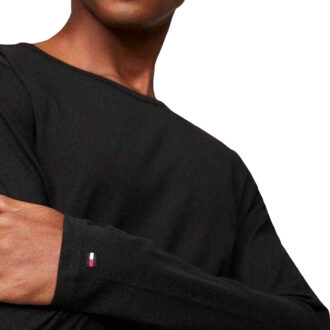 Tommy Hilfiger Heren slim t-shirt met lange mouwen (3-pack) Zwart