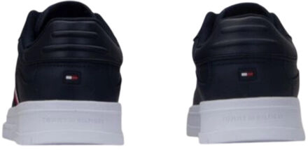 Tommy Hilfiger Heren supercup stripe leren trainers - maat 45,5 Blauw