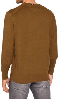 Tommy Hilfiger Heren sweater top katoenmix regular - maat S Bruin