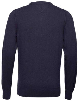 Tommy Hilfiger Heren sweater top katoenmix v hals Blauw