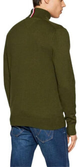 Tommy Hilfiger Heren sweater top met hoge hals - maat S Groen
