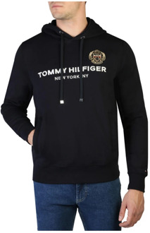 Tommy Hilfiger Heren Sweatshirt in effen kleur Tommy Hilfiger , Blue , Heren - Xl,L,M,S