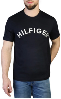 Tommy Hilfiger Heren T-shirt met korte mouwen en ronde hals Tommy Hilfiger , Blue , Heren - S