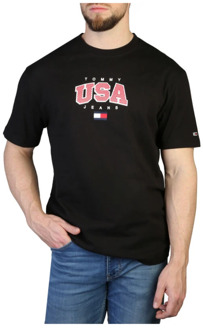 Tommy Hilfiger Heren T-shirt met korte mouwen Tommy Hilfiger , Black , Heren - S