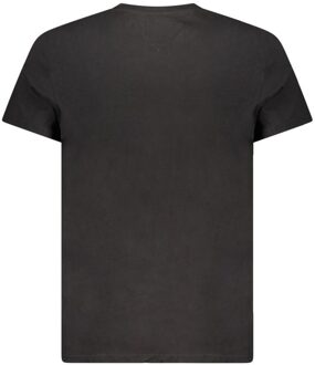 Tommy Hilfiger Heren T-shirt met ronde hals - maat Zwart