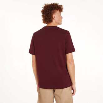 Tommy Hilfiger Heren Tommy Hilfiger Crest Logo Embroidery T-shirt in Bourgondië - maat M Bourgogne