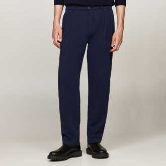 Tommy Hilfiger Heren Tommy Hilfiger Geborstelde Twill Tapered Chino in Blauw - 34W/32L