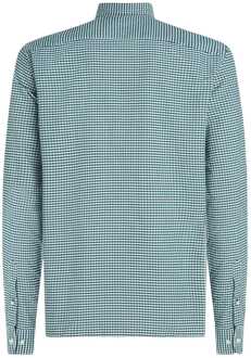Tommy Hilfiger Heren Tommy Hilfiger Gingham Regular-Fit Oxford Overhemd in Ruit - maat Groen