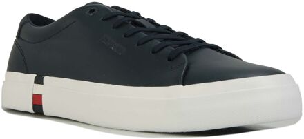 Tommy Hilfiger Heren Tommy Hilfiger Modern Vulc Leather Trainers in Navy - maat EU 45