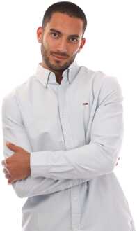 Tommy Hilfiger Heren Tommy Hilfiger Regular Fit Button Down Oxford Shirt in Blauw