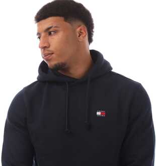 Tommy Hilfiger Heren Tommy Hilfiger Tonal Badge Drawstring Hoodie in Navy - maat XL