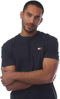 Tommy Hilfiger Heren Tommy Hilfiger Tonal Badge T-Shirt in Blauw - maat S