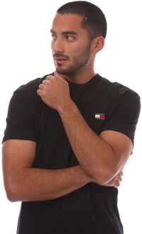 Tommy Hilfiger Heren Tommy Hilfiger Tonal Badge T-shirt in Zwart - L