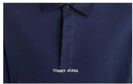 Tommy Hilfiger Herenpolo met kleurblok en lange mouwen Blauw