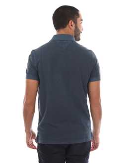 Tommy Hilfiger Herenpolo Tommy Hilfiger Garment Dye Regular-Fit in blauw - S