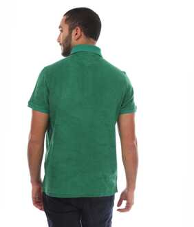 Tommy Hilfiger Herenpolo Tommy Hilfiger Micro Towelling Regular-Fit in Groen