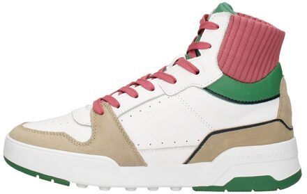 Tommy Hilfiger High Cut Seasonal Basket Sneaker Wit - 36