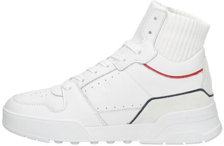 Tommy Hilfiger High Cut Seasonal Basket Sneaker Wit - 37