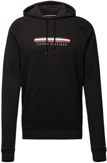 Tommy Hilfiger Hoodie met logoprint Zwart - S