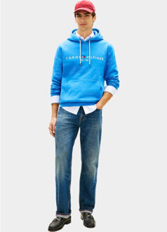 Tommy Hilfiger Hoodie tommy logo hoody mw0mw11599/c4u - maat M Blauw