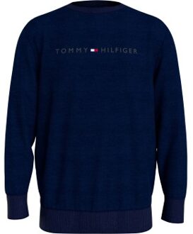 Tommy Hilfiger Icon Logo Relaxed Fit Sweatshirt Beige,Blauw - Small,Medium,Large,X-Large