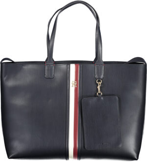 Tommy Hilfiger iconic tommy tote puffy shopper global stripes Blauw - 7827