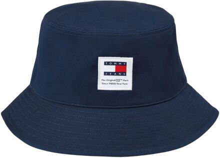 Tommy Hilfiger Jeans Modern Patch Bucket Hat Heren navy - 1-SIZE