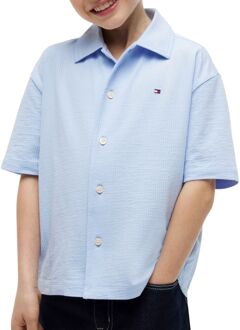 Tommy Hilfiger Jersey Seersucker SS Overhemd Junior - 164