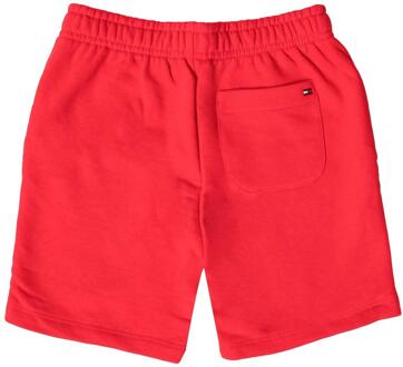 Tommy Hilfiger Jongens Sweat Shorts met Varsity-logo (Rood)